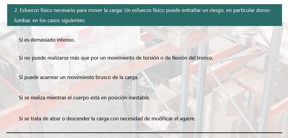 Factores de riesgos mas importantes en la manipulacion manual de cargas 2