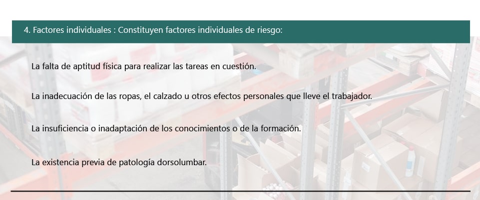 Factores de riesgos mas importantes en la manipulacion manual de cargas 4