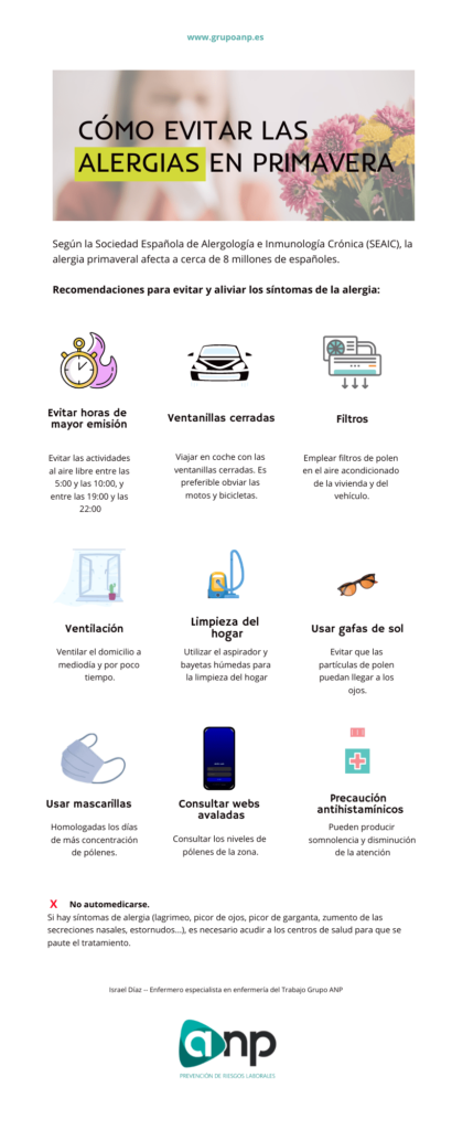 Infografia como evitar sintomas alergias